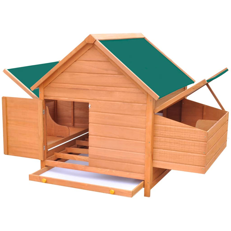 vidaXL Chicken Coop Red 157x97x110 cm Wood