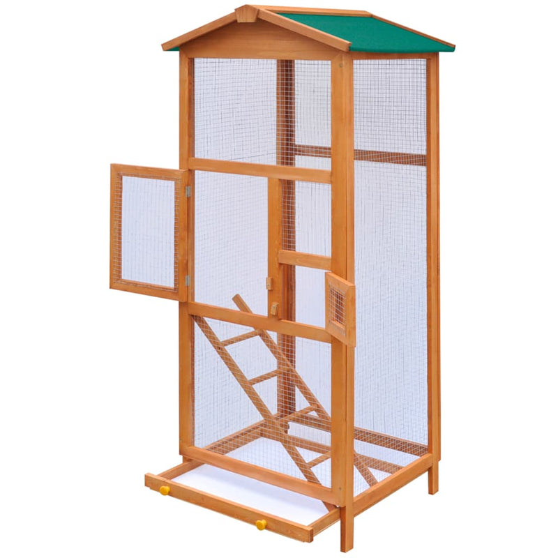 vidaXL Bird Cage Wood 65x63x165 cm