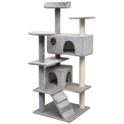 vidaXL Cat Tree with Sisal Scratching Posts 125 cm Beige