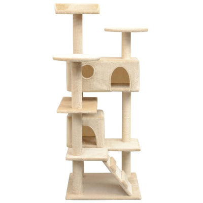 vidaXL Cat Tree with Sisal Scratching Posts 125 cm Beige
