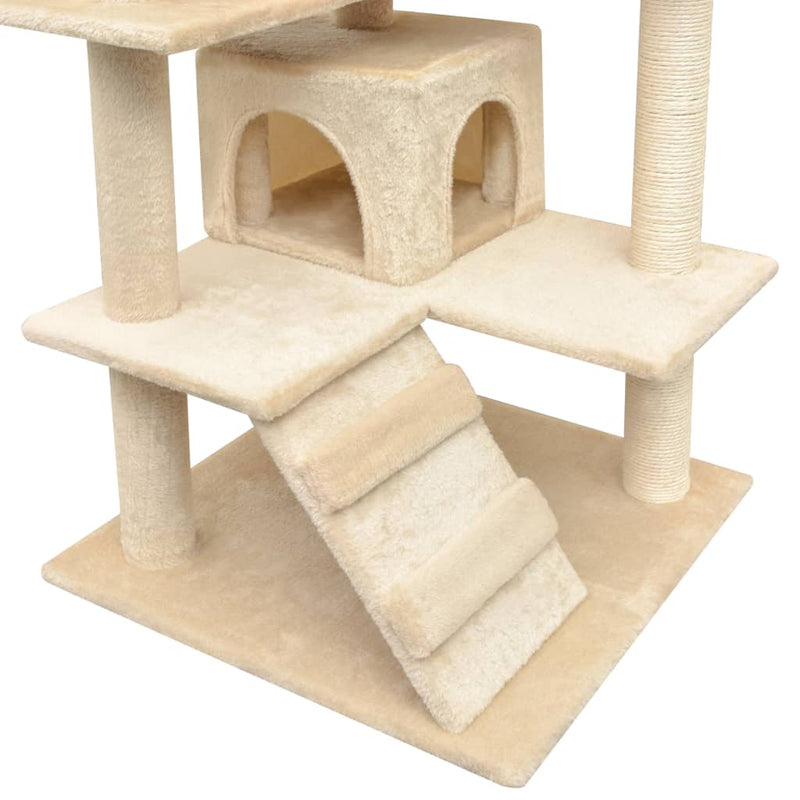 vidaXL Cat Tree with Sisal Scratching Posts 125 cm Beige