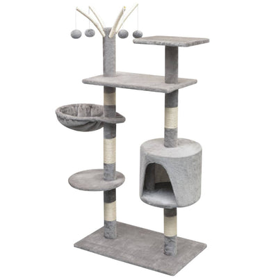 vidaXL Cat Tree with Sisal Scratching Posts 125 cm Beige