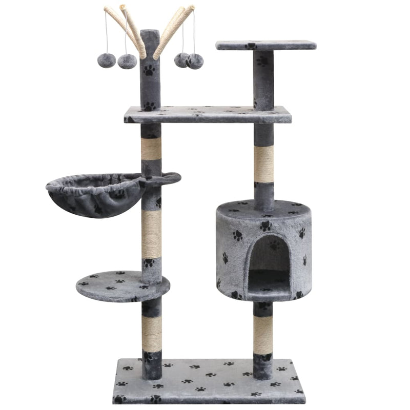 vidaXL Cat Tree with Sisal Scratching Posts 125 cm Beige