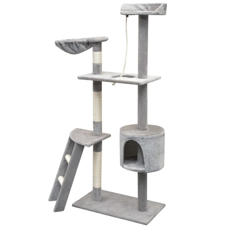 vidaXL Cat Tree with Sisal Scratching Posts 150 cm Grey