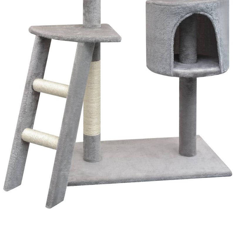 vidaXL Cat Tree with Sisal Scratching Posts 150 cm Grey