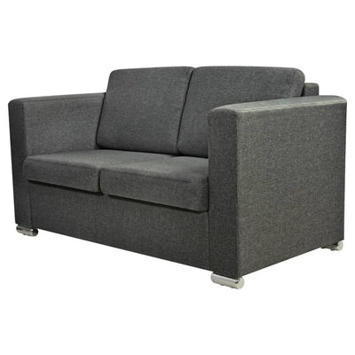 vidaXL 2-Seater Sofa Fabric Dark Grey