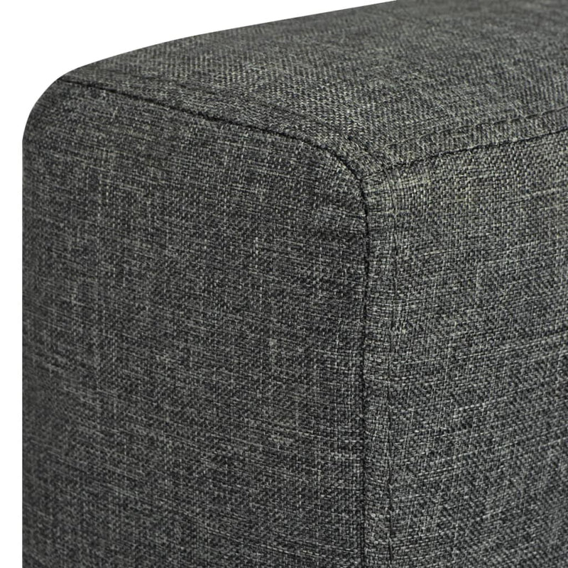 vidaXL 2-Seater Sofa Fabric Dark Grey