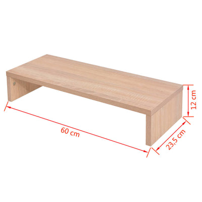 vidaXL Monitor Stand Engineered Wood 60x23.5x12 cm White