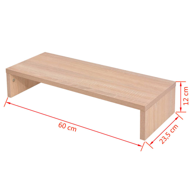 vidaXL Monitor Stand Engineered Wood 60x23.5x12 cm White