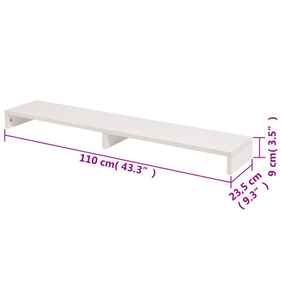 vidaXL Monitor Stand Engineered Wood 110x23.5x9 cm Beige