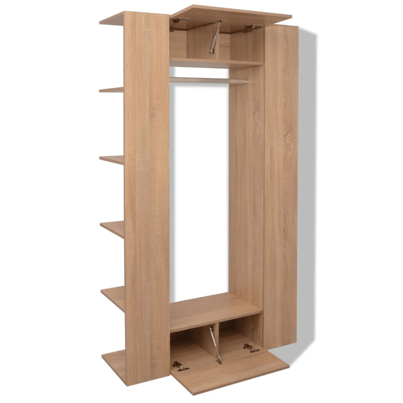 vidaXL Wardrobe Engineered Wood 106x36.5x192 cm Beige