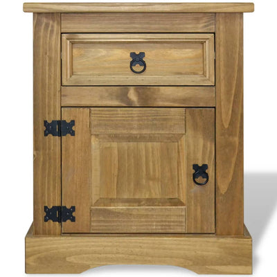 vidaXL Bedside Cabinet Mexican Pine Corona Range 53x39x66 cm
