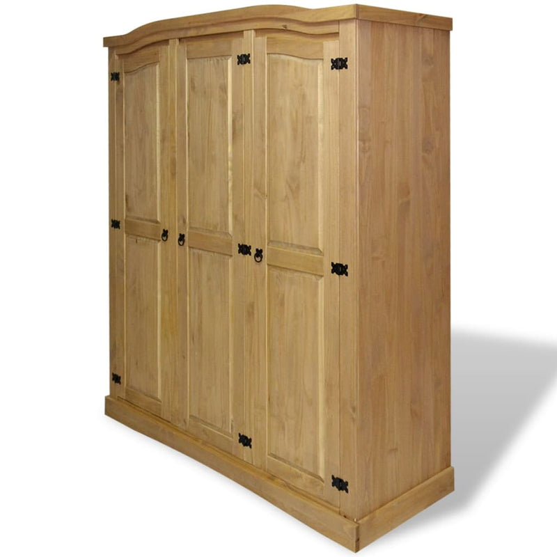 vidaXL Wardrobe Mexican Pine Corona Range 3 Doors