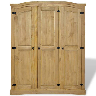 vidaXL Wardrobe Mexican Pine Corona Range 3 Doors