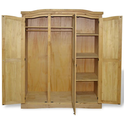 vidaXL Wardrobe Mexican Pine Corona Range 3 Doors