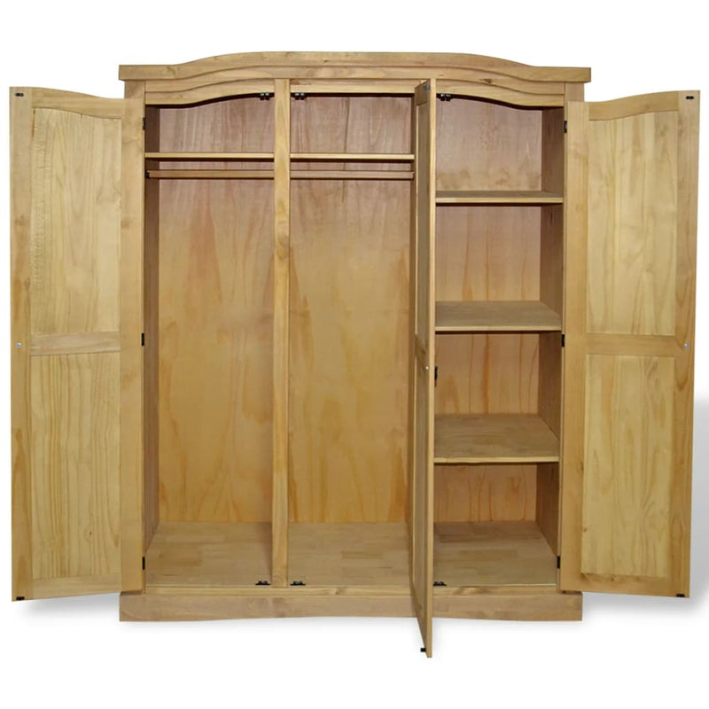 vidaXL Wardrobe Mexican Pine Corona Range 3 Doors
