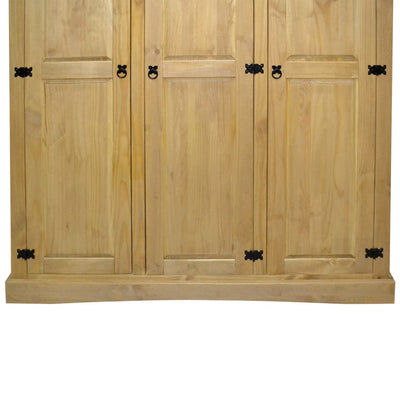 vidaXL Wardrobe Mexican Pine Corona Range 3 Doors