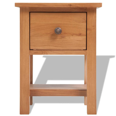 vidaXL Nightstand 36x30x47 cm Solid Oak Wood