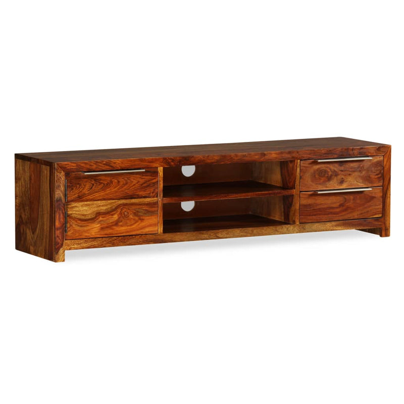 vidaXL TV Cabinet Solid Sheesham Wood 120x30x30 cm