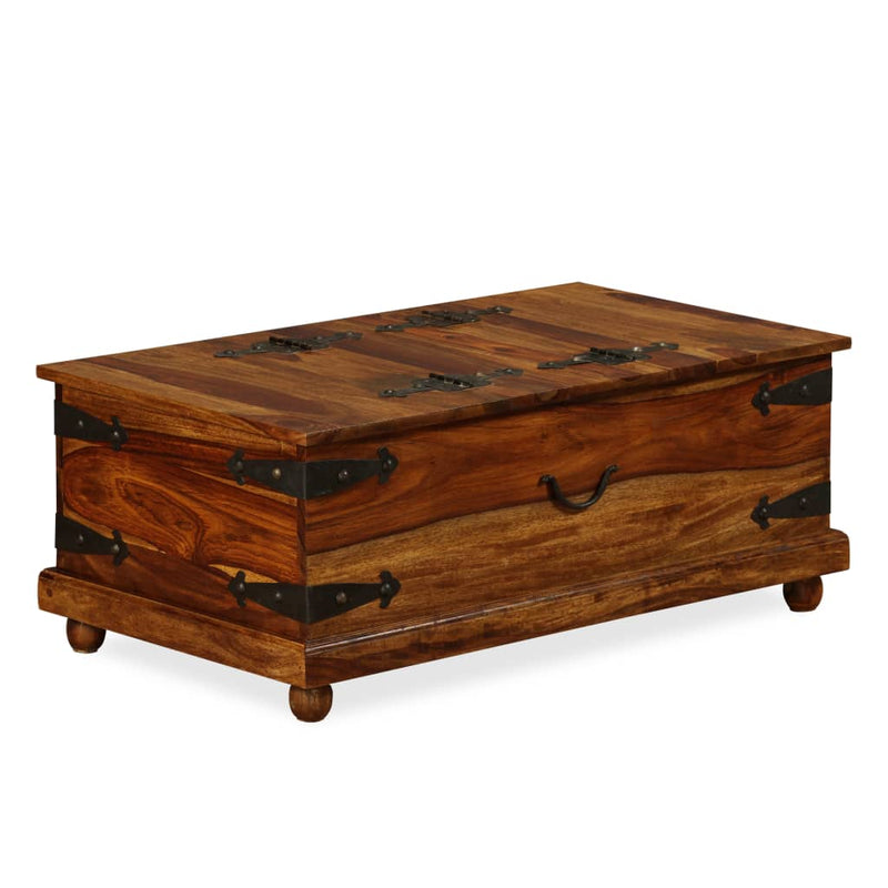 vidaXL Storage Chest Solid Sheesham Wood 90x50x35 cm