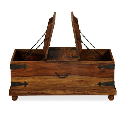 vidaXL Storage Chest Solid Sheesham Wood 90x50x35 cm