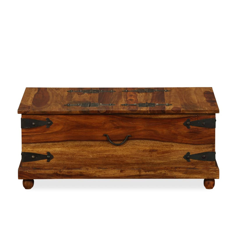 vidaXL Storage Chest Solid Sheesham Wood 90x50x35 cm