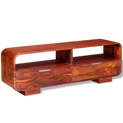vidaXL TV Cabinet Solid Sheesham Wood 116x30x40 cm