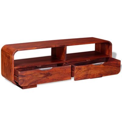 vidaXL TV Cabinet Solid Sheesham Wood 116x30x40 cm