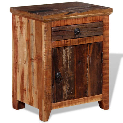 vidaXL Nightstand Solid Acacia Reclaimed Wood