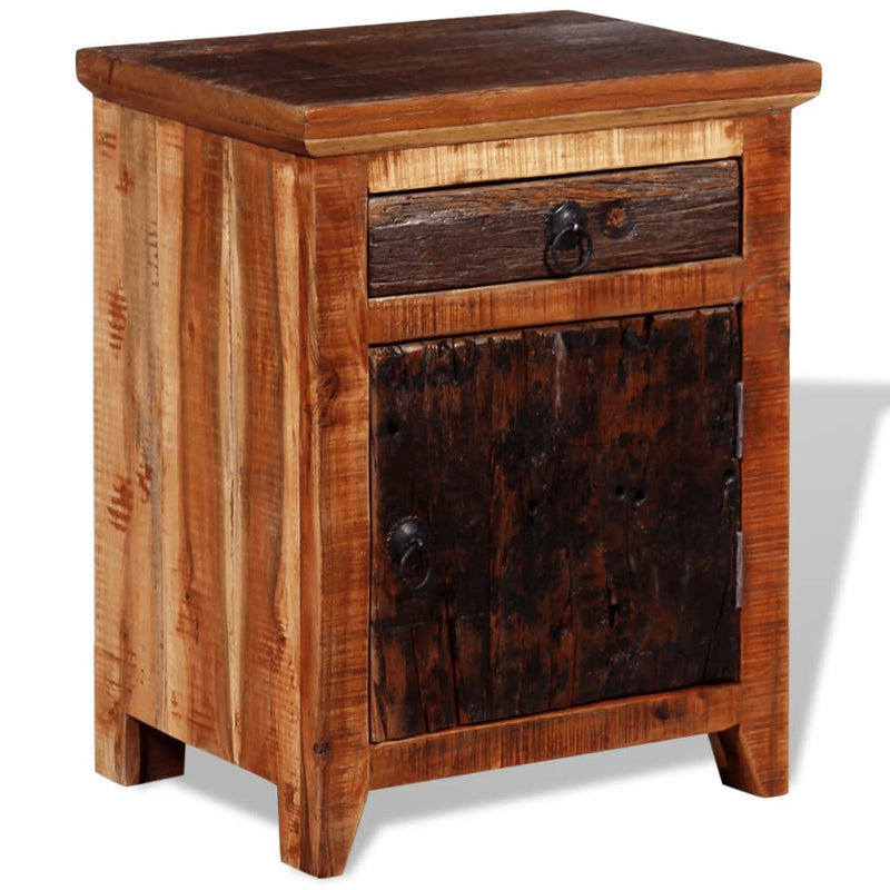 vidaXL Nightstand Solid Acacia Reclaimed Wood