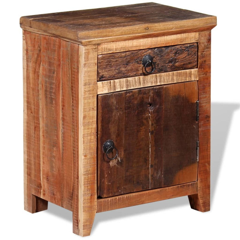 vidaXL Nightstand Solid Acacia Reclaimed Wood