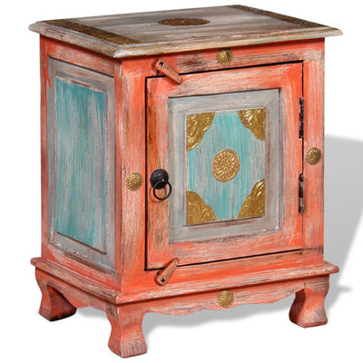 vidaXL Nightstand Solid Mango Wood Blue