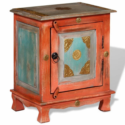 vidaXL Nightstand Solid Mango Wood Blue