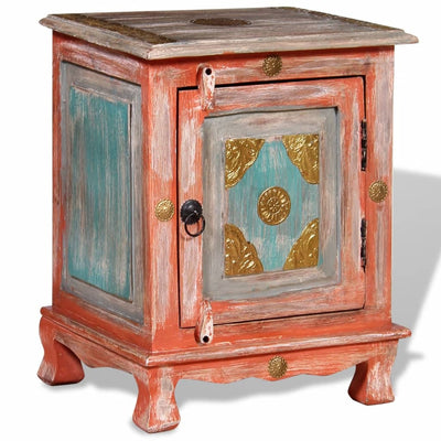vidaXL Nightstand Solid Mango Wood Blue