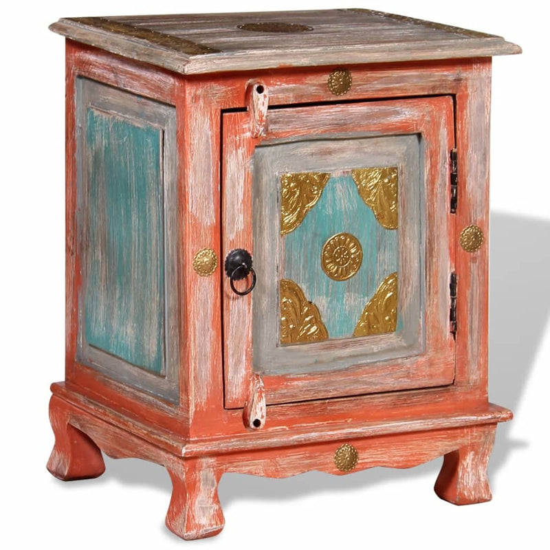 vidaXL Nightstand Solid Mango Wood Blue