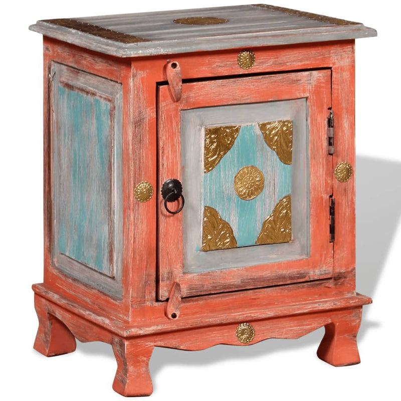 vidaXL Nightstand Solid Mango Wood Blue