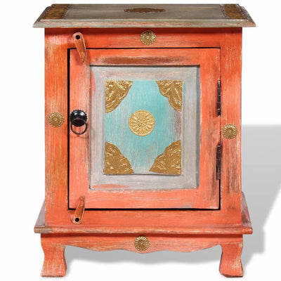 vidaXL Nightstand Solid Mango Wood Blue