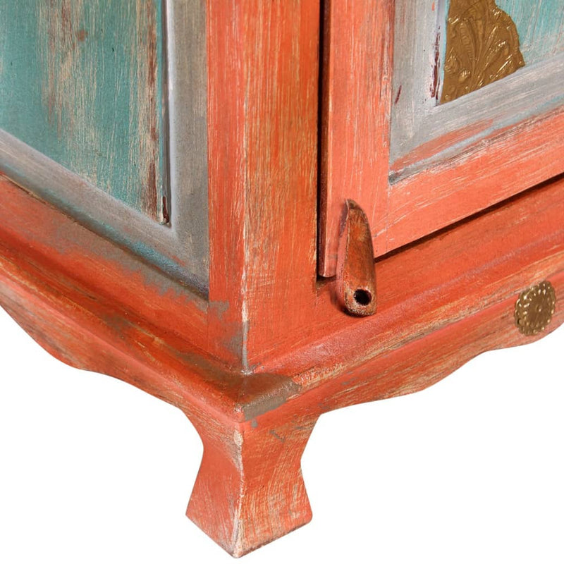 vidaXL Nightstand Solid Mango Wood Blue