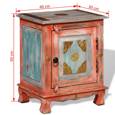 vidaXL Nightstand Solid Mango Wood Blue