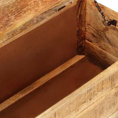 vidaXL Coffee Table Rough Mango Wood 70x70x40 cm