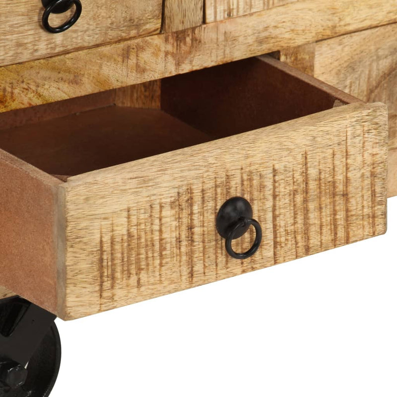 vidaXL Coffee Table Rough Mango Wood 70x70x40 cm