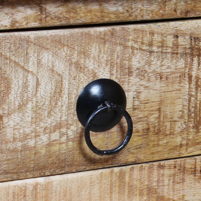 vidaXL Coffee Table Rough Mango Wood 70x70x40 cm