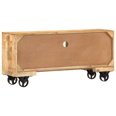 vidaXL TV Cabinet Rough Mango Wood 110x30x50 cm