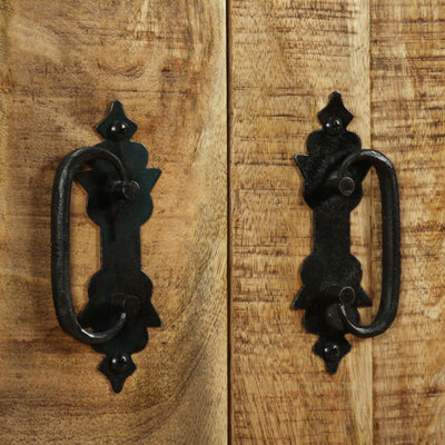 vidaXL Sideboard with 2 Drawers and 1 Cabinet Rough Mango Wood