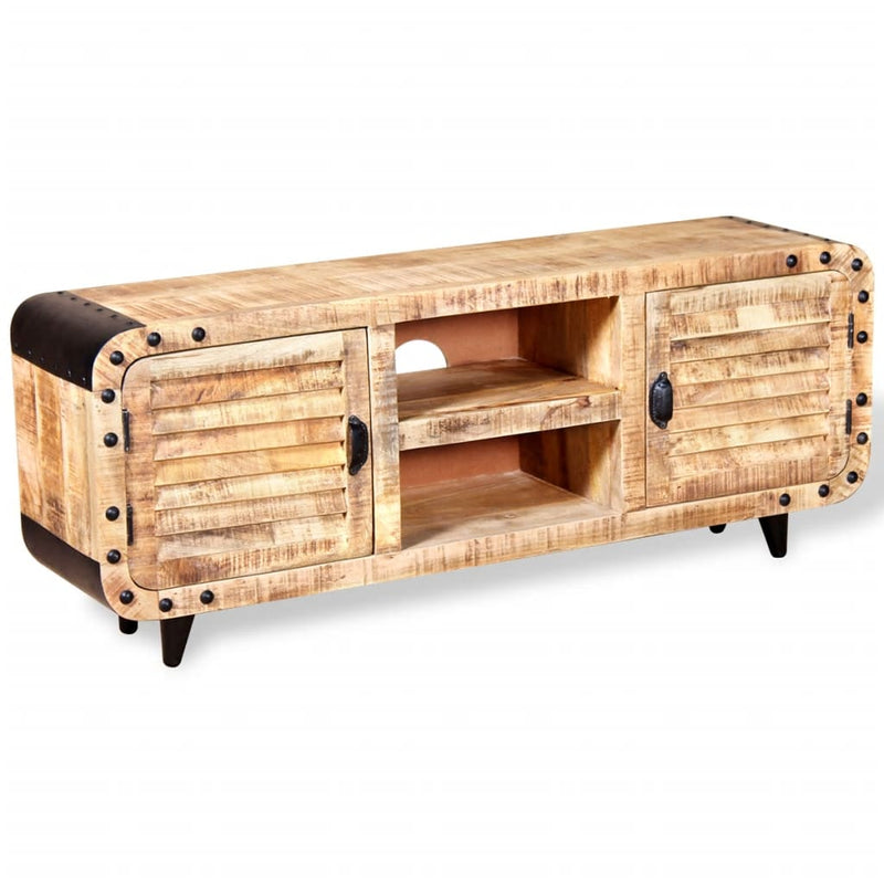 vidaXL TV Cabinet Rough Mango Wood 120x30x50 cm