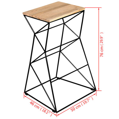 vidaXL Bar Stool Solid Mango Wood