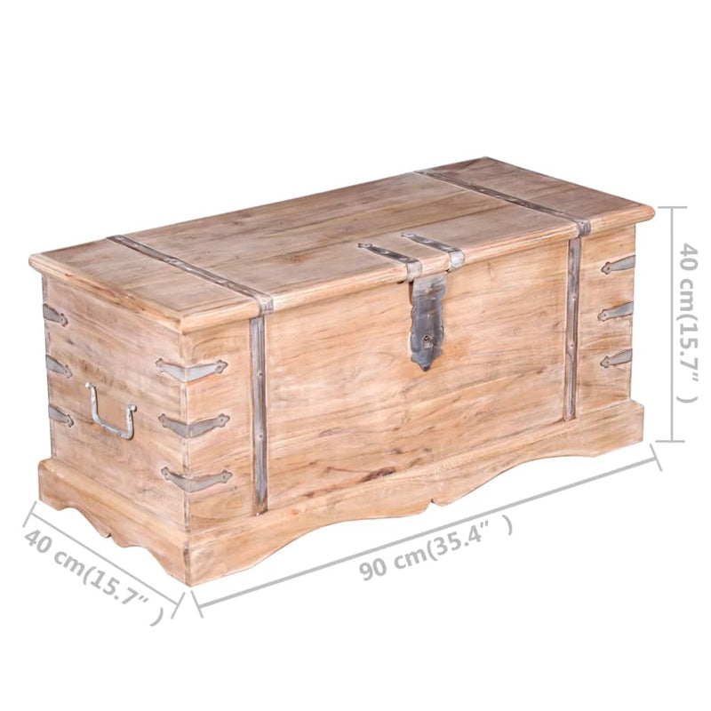vidaXL Storage Chest Solid Acacia Wood