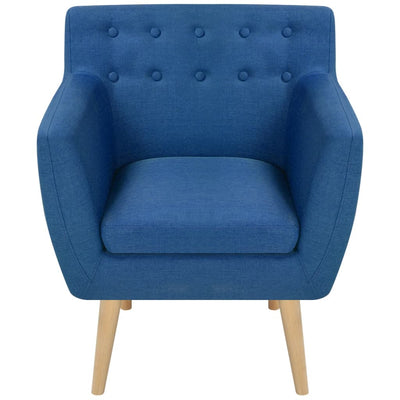vidaXL Armchair Blue Fabric