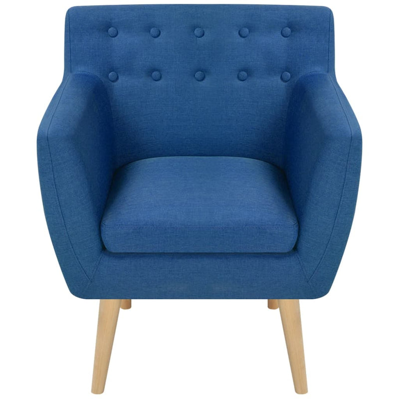 vidaXL Armchair Blue Fabric