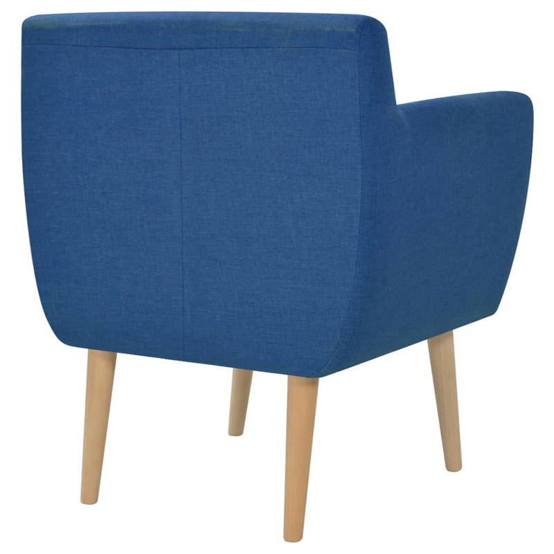 vidaXL Armchair Blue Fabric